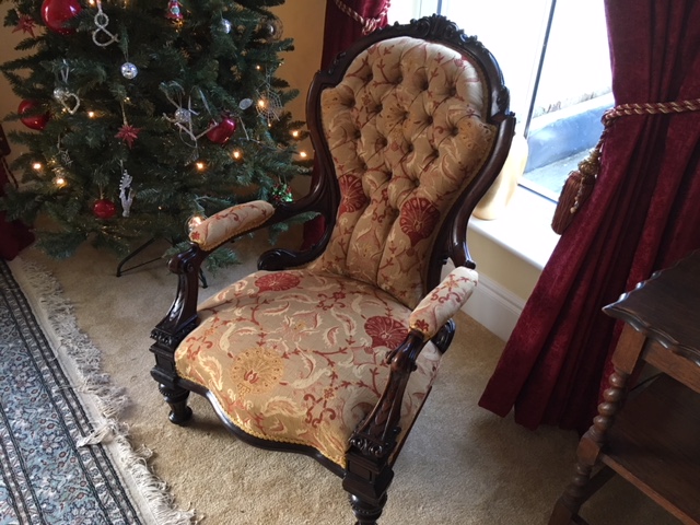 Victorian button back chair